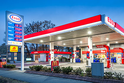 Außenansicht Esso Station in Lohne