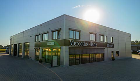 Außenansicht Autohaus Ewald Menke in Cloppenburg